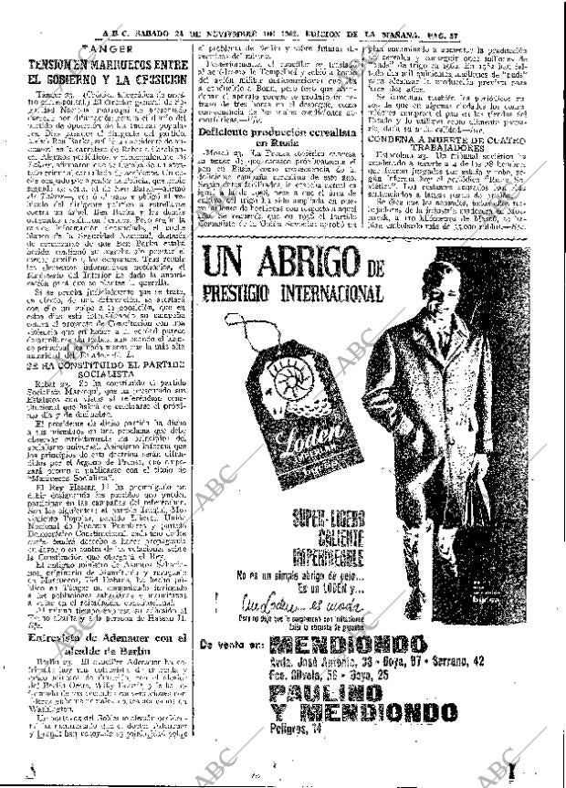 ABC MADRID 24-11-1962 página 57