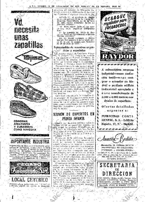 ABC MADRID 24-11-1962 página 60