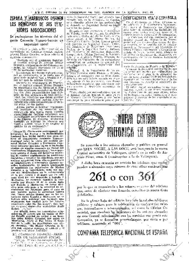 ABC MADRID 24-11-1962 página 61