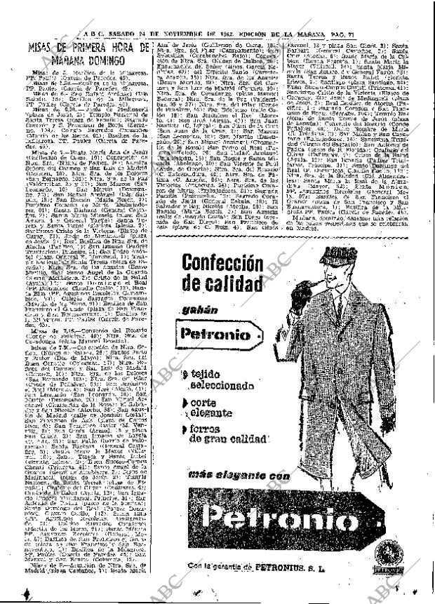 ABC MADRID 24-11-1962 página 71