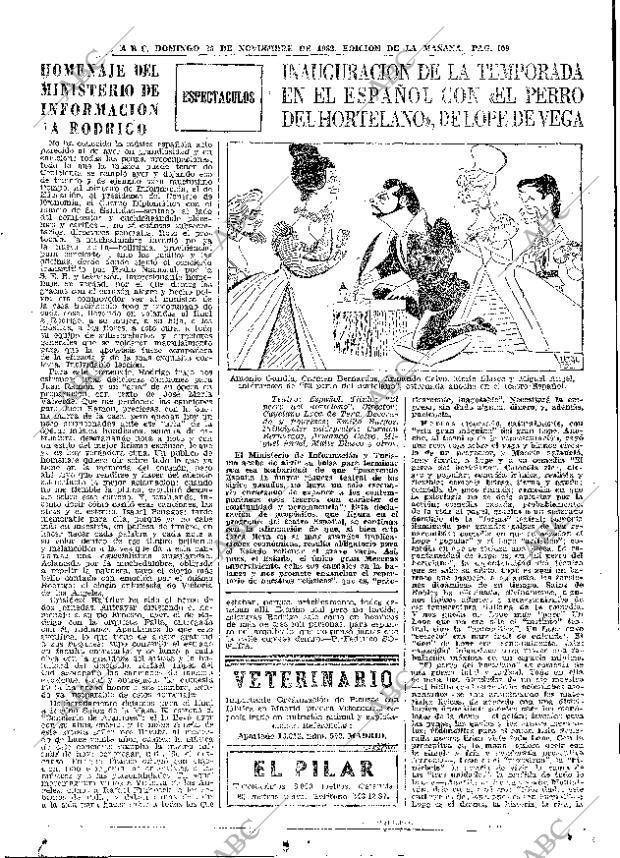 ABC MADRID 25-11-1962 página 109