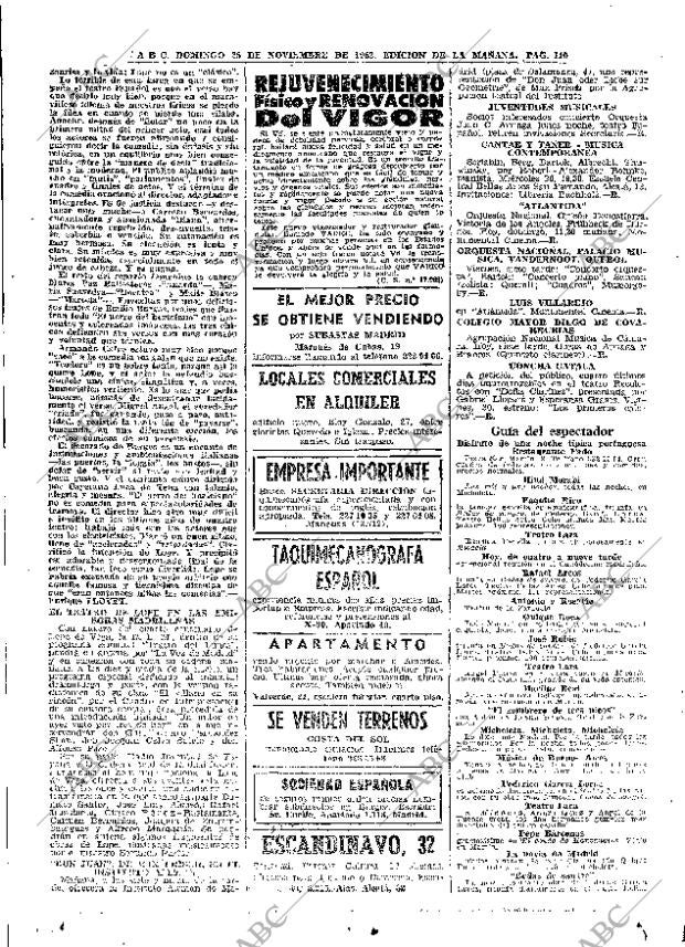 ABC MADRID 25-11-1962 página 110