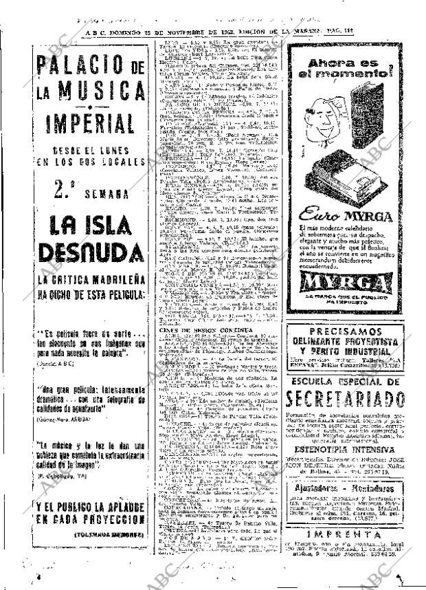 ABC MADRID 25-11-1962 página 112