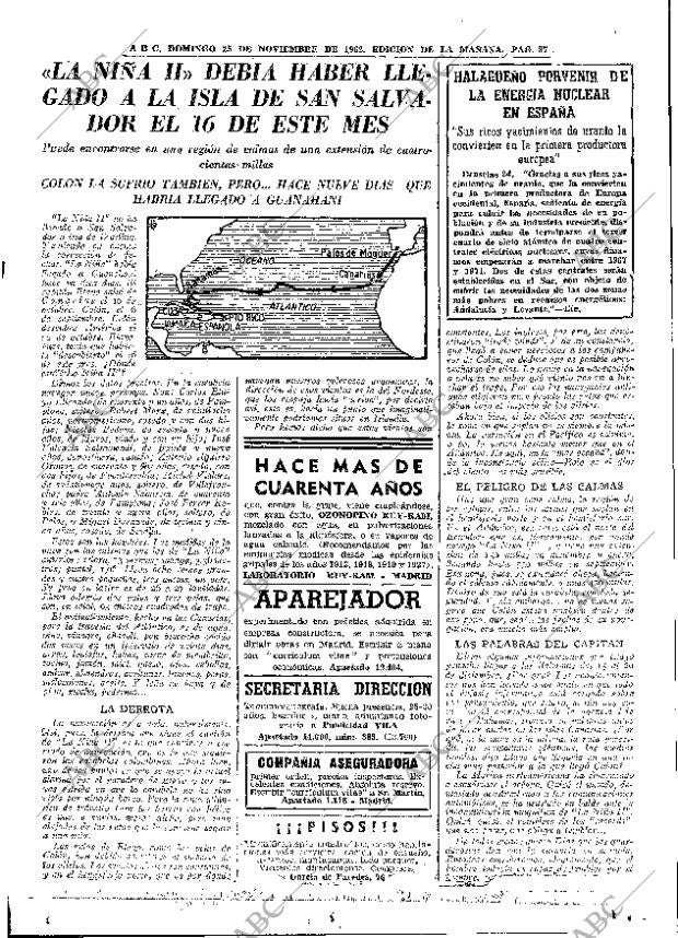 ABC MADRID 25-11-1962 página 87