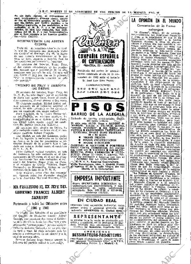 ABC MADRID 27-11-1962 página 48