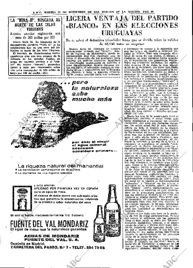 ABC MADRID 27-11-1962 página 49