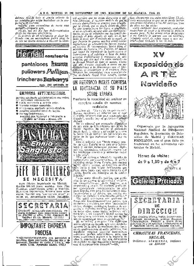 ABC MADRID 27-11-1962 página 54