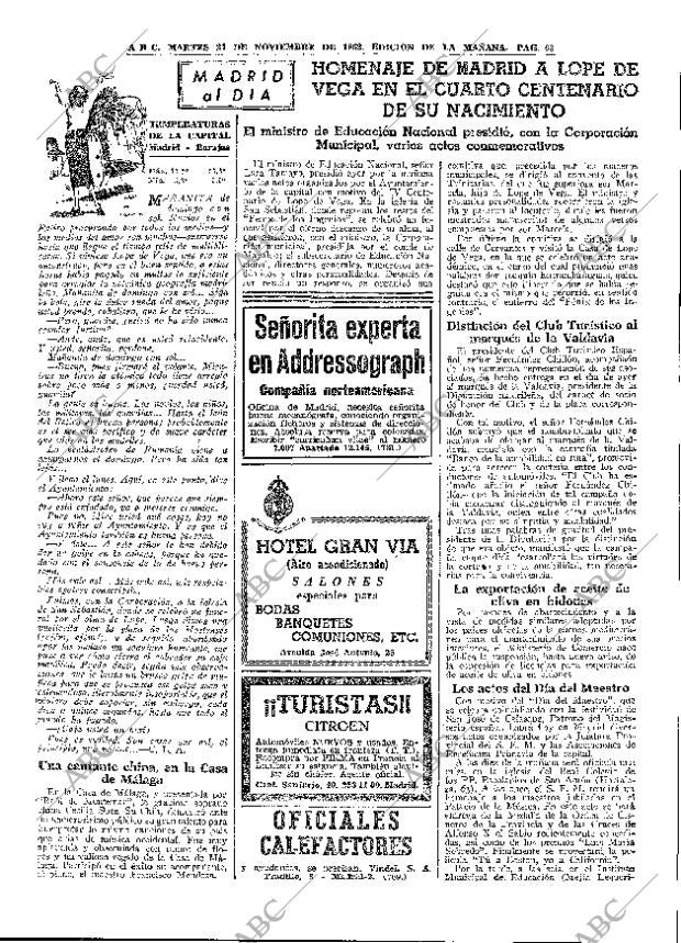 ABC MADRID 27-11-1962 página 63