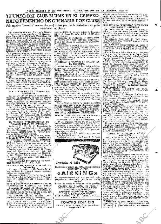 ABC MADRID 27-11-1962 página 75
