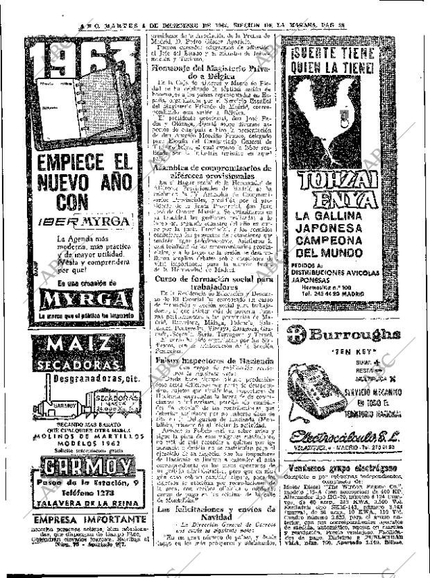 ABC MADRID 04-12-1962 página 68