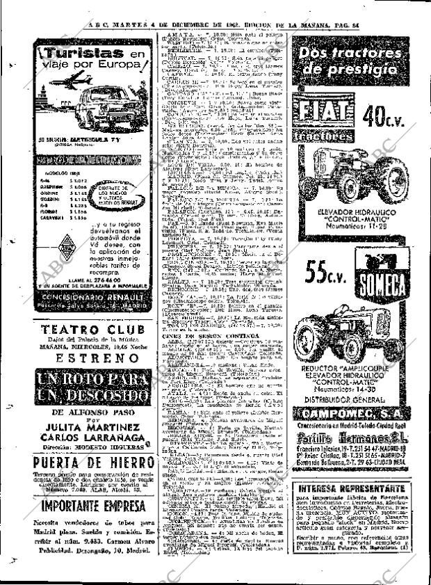 ABC MADRID 04-12-1962 página 84