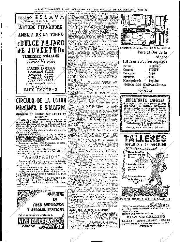 ABC MADRID 05-12-1962 página 82