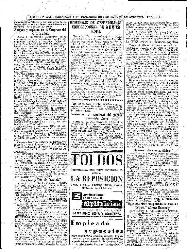 ABC SEVILLA 05-12-1962 página 22