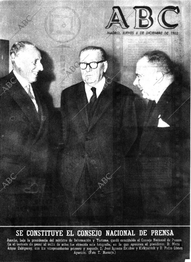 ABC MADRID 06-12-1962 página 1