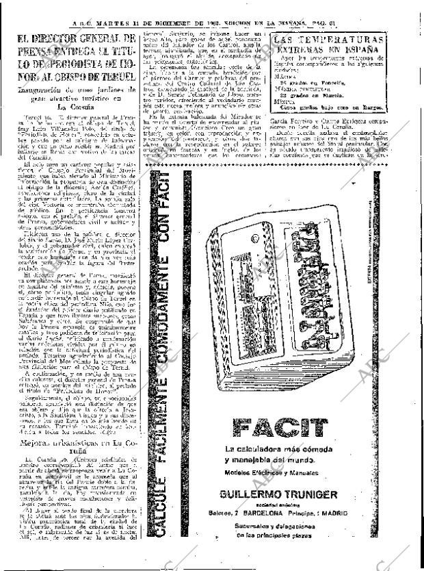 ABC MADRID 11-12-1962 página 61