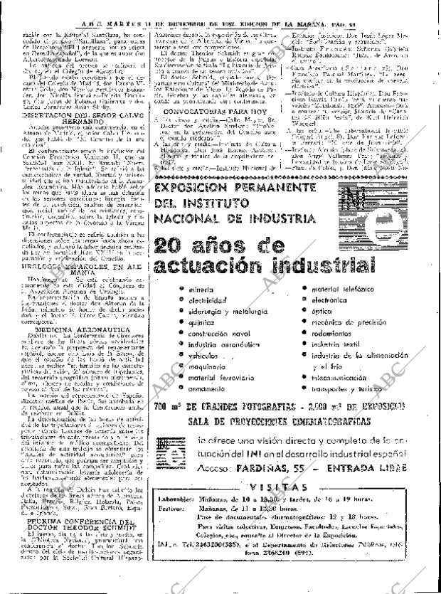 ABC MADRID 11-12-1962 página 69