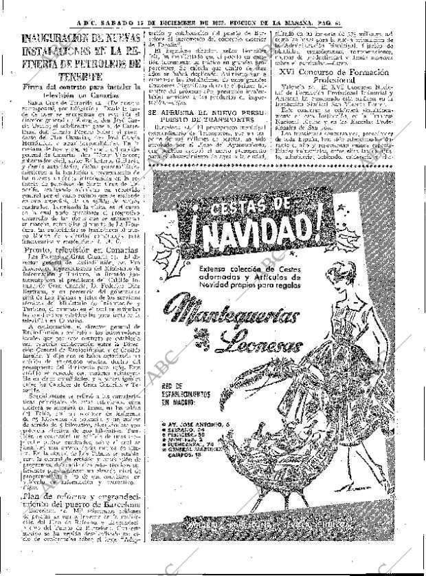 ABC MADRID 15-12-1962 página 61