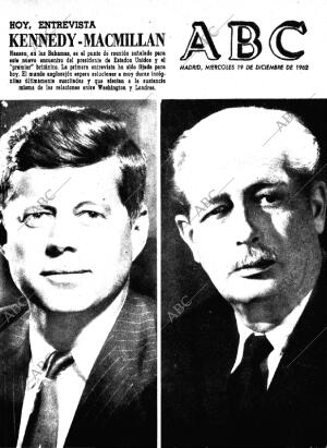 ABC MADRID 19-12-1962 página 1