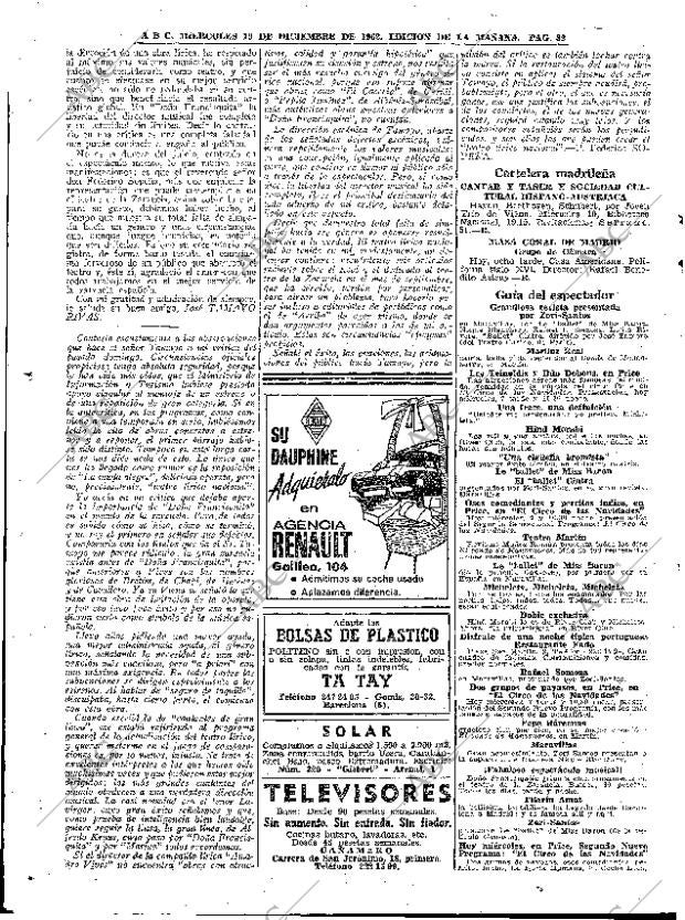ABC MADRID 19-12-1962 página 82
