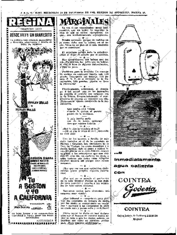 ABC SEVILLA 19-12-1962 página 54