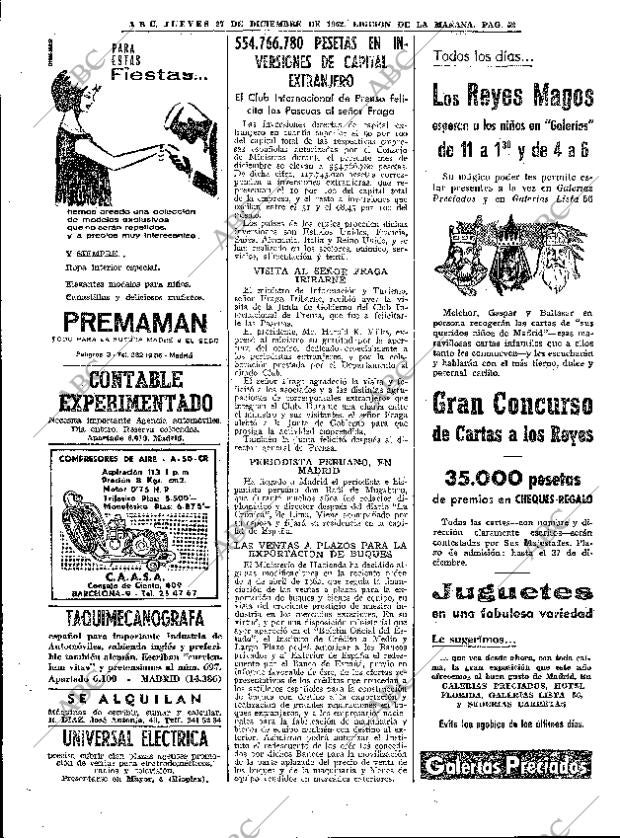 ABC MADRID 27-12-1962 página 52