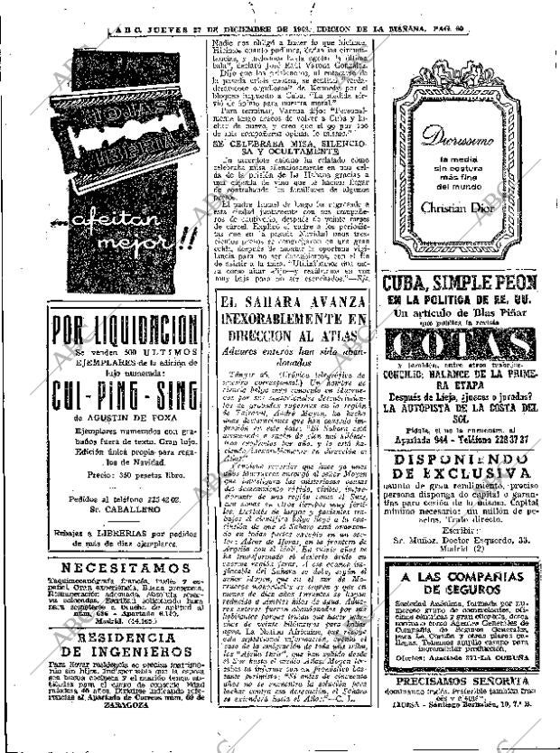 ABC MADRID 27-12-1962 página 60