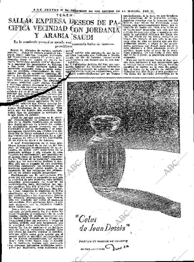 ABC MADRID 27-12-1962 página 61
