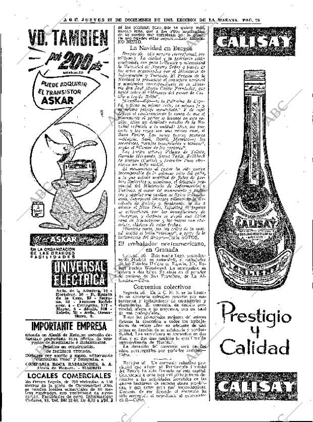 ABC MADRID 27-12-1962 página 70
