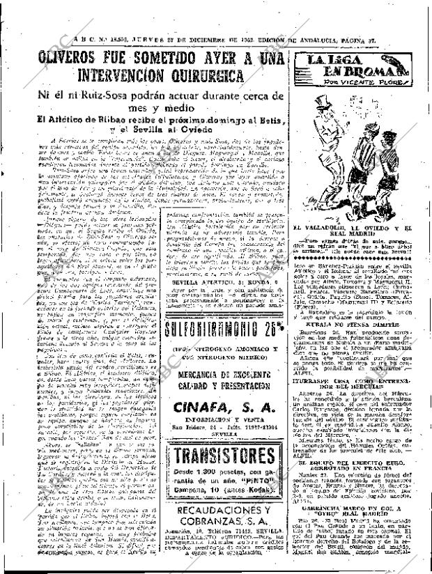 ABC SEVILLA 27-12-1962 página 37