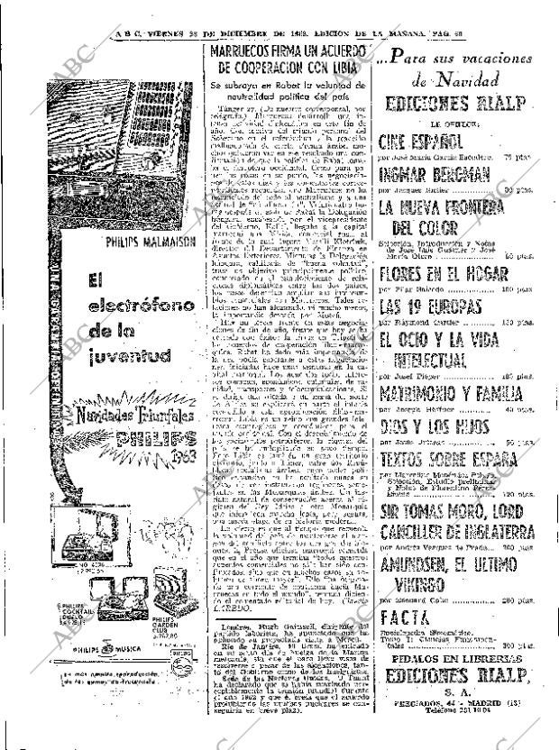 ABC MADRID 28-12-1962 página 60