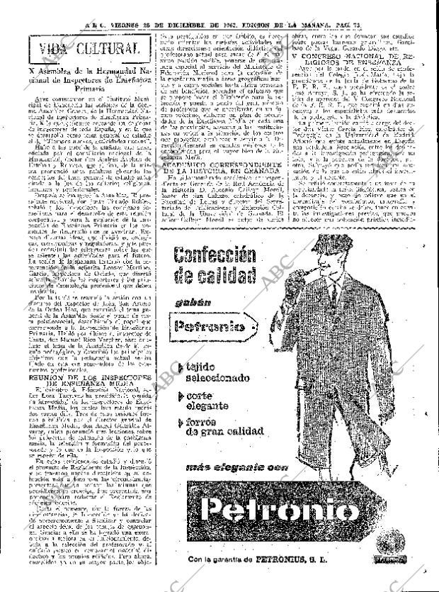 ABC MADRID 28-12-1962 página 73