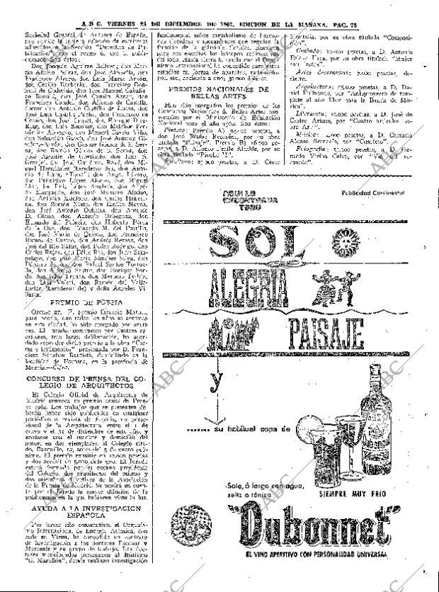 ABC MADRID 28-12-1962 página 75