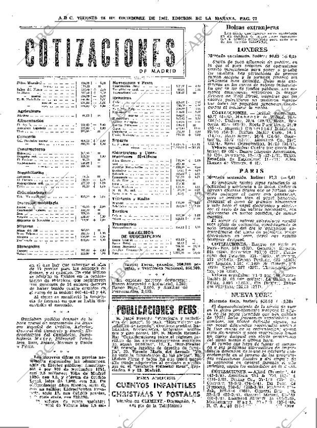 ABC MADRID 28-12-1962 página 77