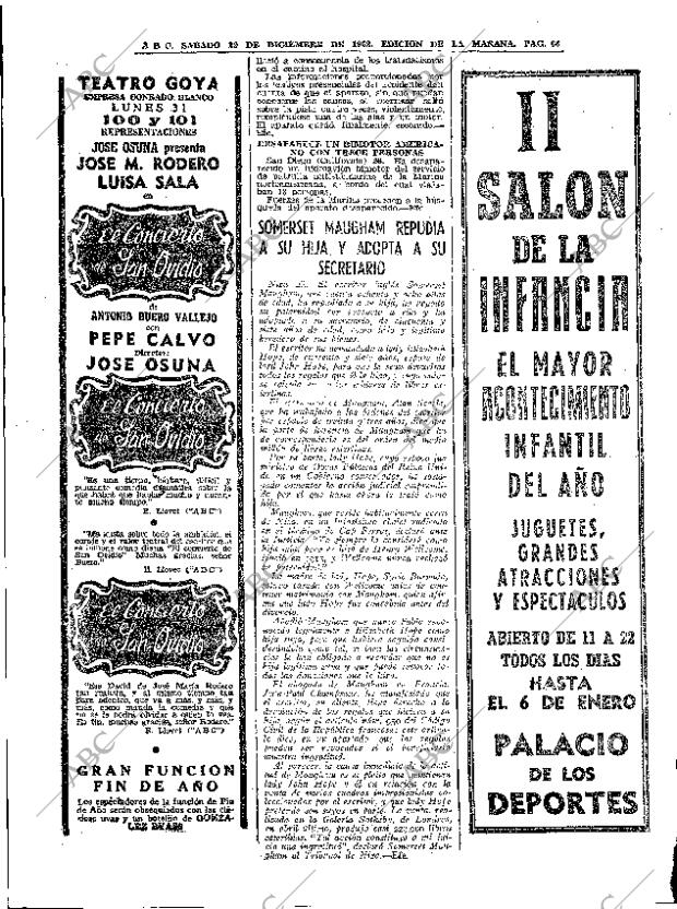 ABC MADRID 29-12-1962 página 66