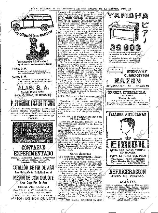 ABC MADRID 30-12-1962 página 110