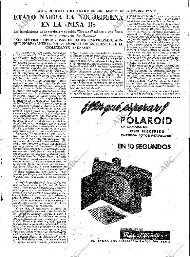 ABC MADRID 01-01-1963 página 61