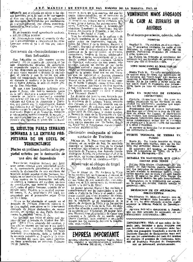 ABC MADRID 01-01-1963 página 68