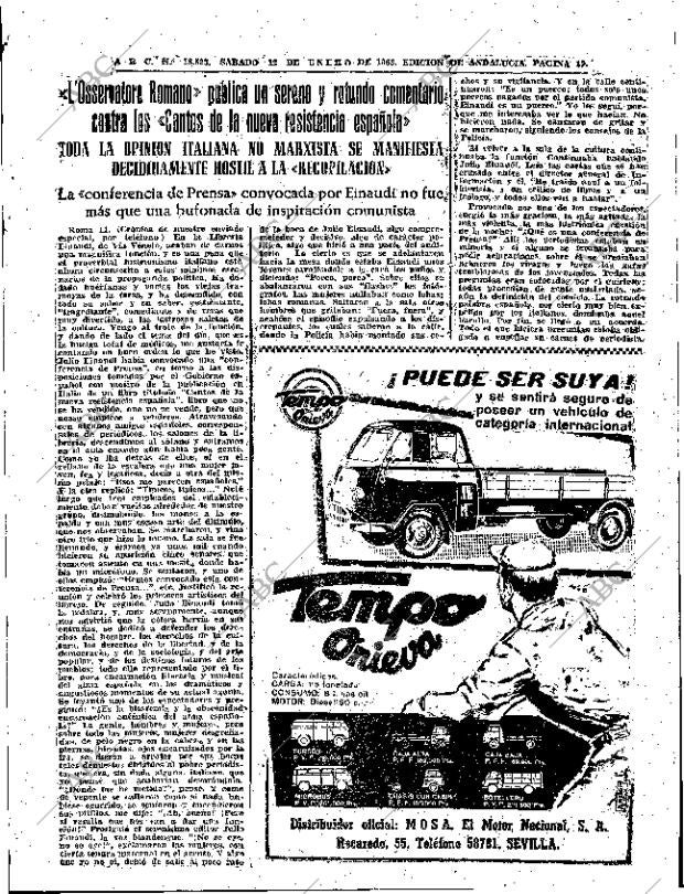 ABC SEVILLA 12-01-1963 página 19