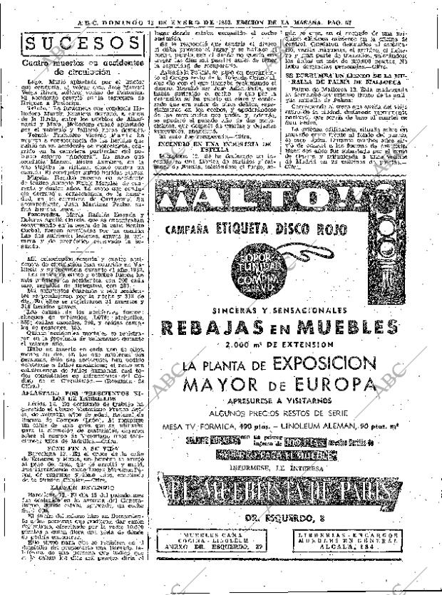 ABC MADRID 13-01-1963 página 57