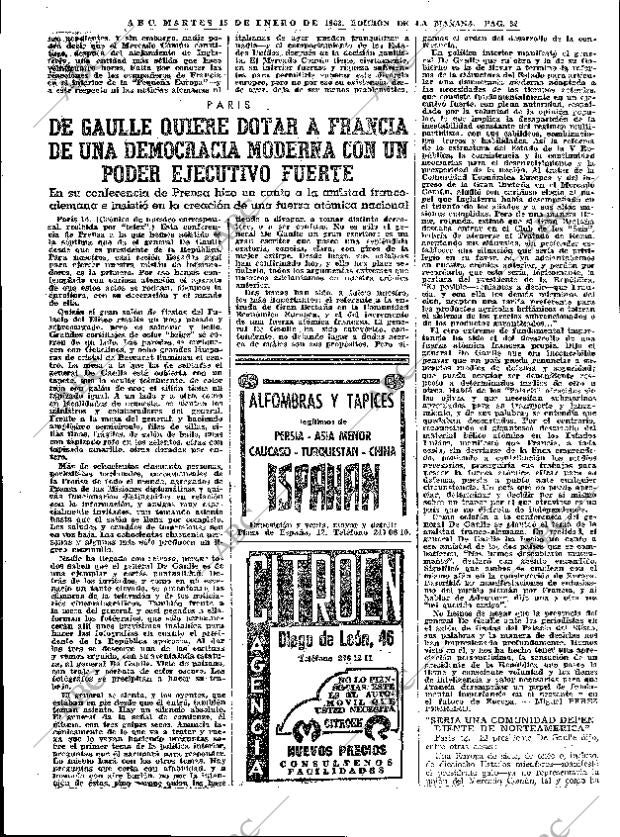 ABC MADRID 15-01-1963 página 32