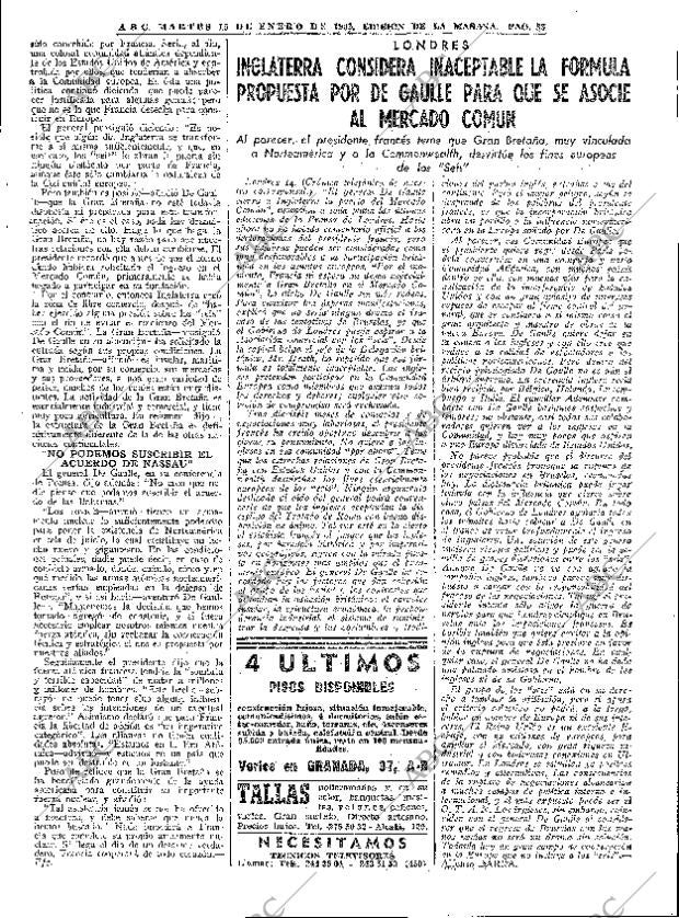 ABC MADRID 15-01-1963 página 33