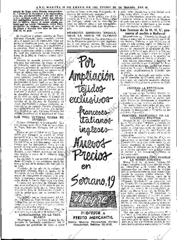 ABC MADRID 15-01-1963 página 38