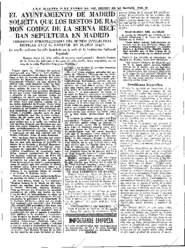 ABC MADRID 15-01-1963 página 39