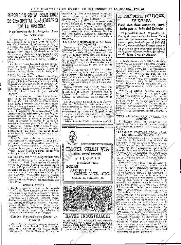 ABC MADRID 15-01-1963 página 43