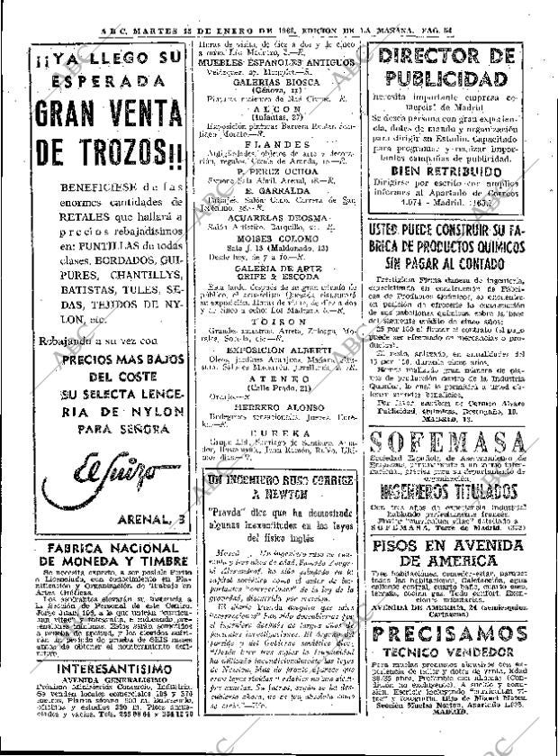 ABC MADRID 15-01-1963 página 54
