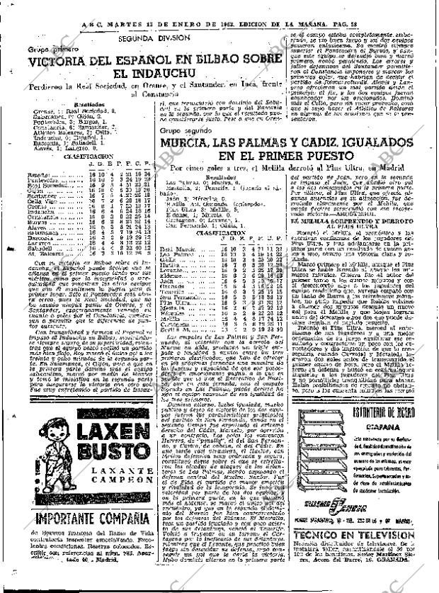 ABC MADRID 15-01-1963 página 58