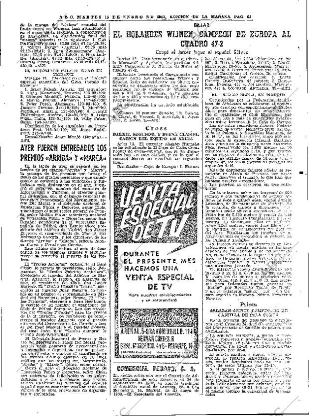 ABC MADRID 15-01-1963 página 61