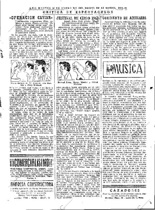 ABC MADRID 15-01-1963 página 63