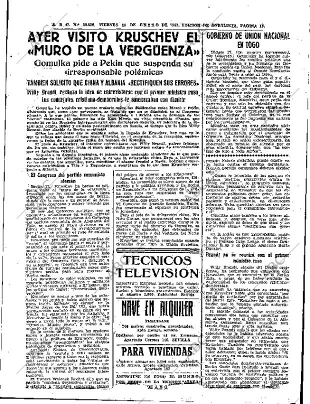 ABC SEVILLA 18-01-1963 página 19