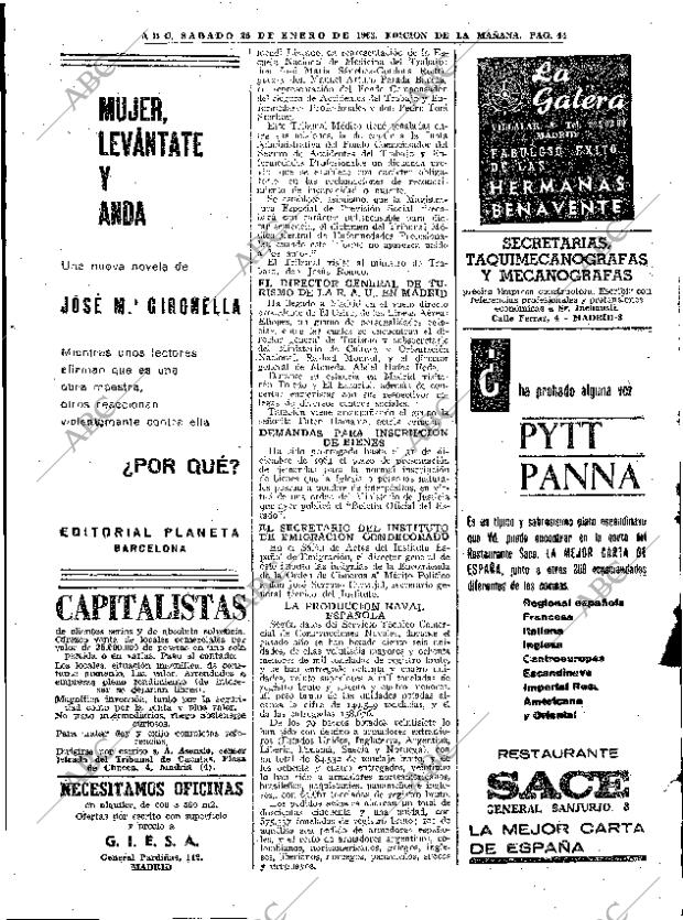 ABC MADRID 26-01-1963 página 44